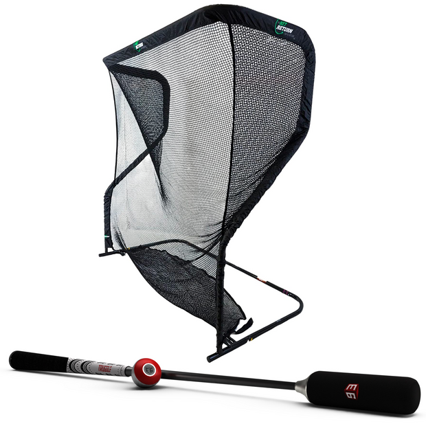 Ball Striker Bundle w/The Net Return Home Series V2 Golf Net & TruGolf Mini Simulator