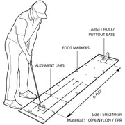 PuttOut Mat +Trainer Bundle-At Home Golf