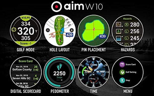 GolfBuddy Aim W10 GPS Watch - At Home Golf