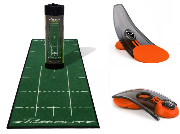PuttOut Mat +Trainer Bundle-At Home Golf