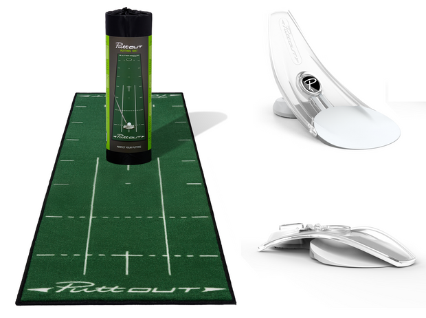 PuttOut Mat +Trainer Bundle-At Home Golf