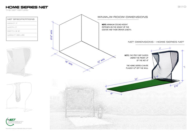 Phigolf Ball Striker Edition Bundle (feat. The Net Return Home Series V2 Golf Net) - At Home Golf