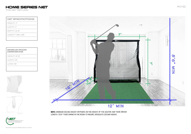 Phigolf Ball Striker Edition Bundle (feat. The Net Return Home Series V2 Golf Net) - At Home Golf