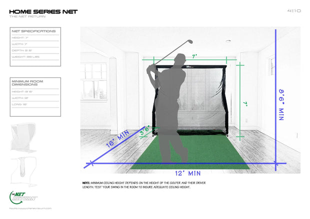 The Net Return Home Series V2 Golf and Multi-Sport Net - At Home Golf